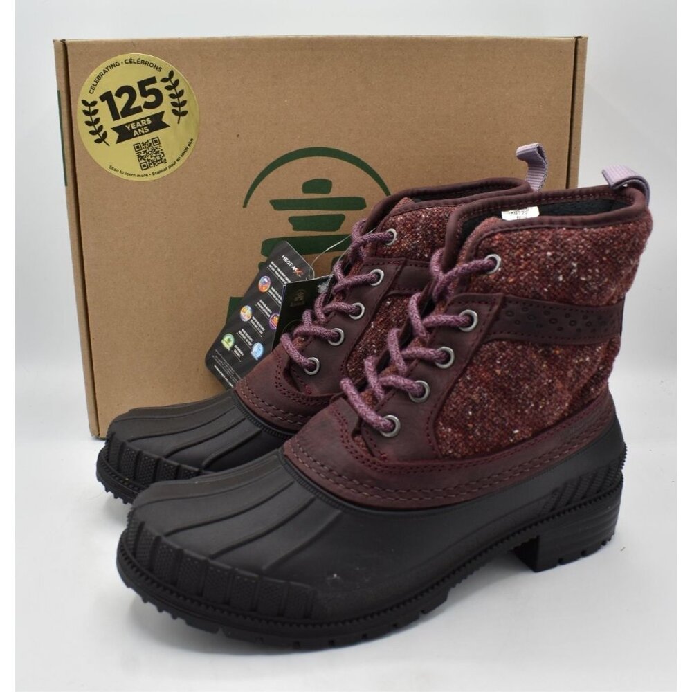 Kamik Womens Size 8 Sienna Mid 2‎ Burgundy Waterproof Duck Boots Booties Shoes